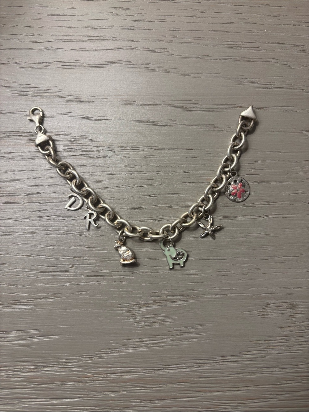 Sterling Silver Charm Bracelet with charms